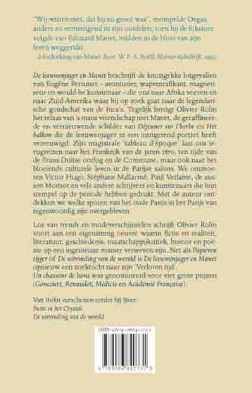 De leeuwenjager en Manet 9789086840731 Olivier Rolin, Verzenden, Gelezen, Olivier Rolin