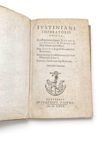 IUSTINIANI - IMPERATORIS EDICTA - Tiberii - Leonis Augusti