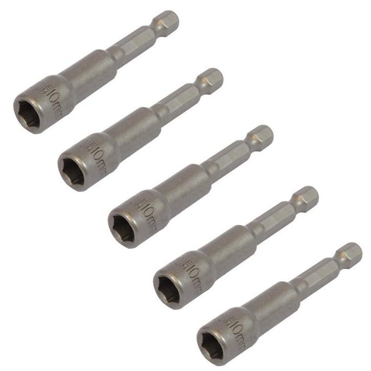 Set van 5 dop bit adapters 1/4 sleutelwijdte 10 mm. lengte, Doe-het-zelf en Verbouw, Gereedschapskisten, Ophalen of Verzenden