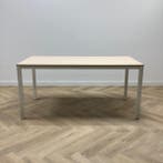 VEPA kantinetafel, (bxd) 160x80 cm, midden-eiken - wit, Ophalen of Verzenden, Gebruikt, Bureau