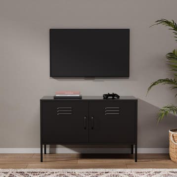 TV Meubel | TV Kast | 100x40x65cm | Metaal | Zwart, Huis en Inrichting, Kasten | Televisiemeubels, Verzenden, Nieuw