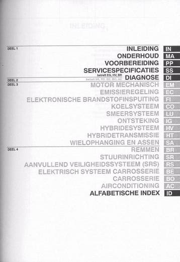 2000 Toyota Prius reparatiehandboek Nederlands 4-delig, Auto diversen, Handleidingen en Instructieboekjes, Verzenden