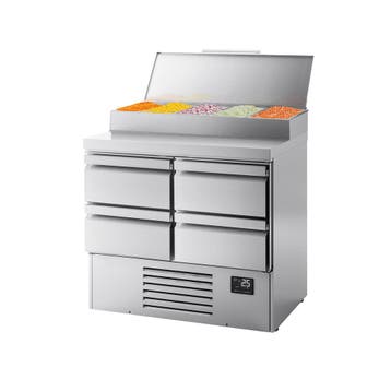 GGM Gastro | Saladette Mini - 978x700mm - 4 lades - voor 5x, Verzenden, Nieuw in verpakking