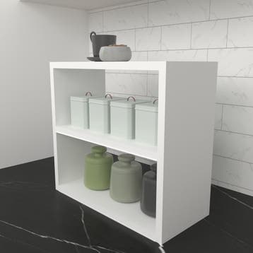 [en.casa] Keukenkast organizer 40x43,5x20 cm wit, Verzenden, Nieuw