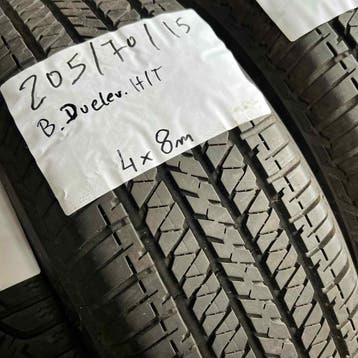 2 x Bridgestone 205-70-15 Zomerbanden 8mm, Auto-onderdelen, Gebruikt, 15 inch, Band(en), Personenwagen