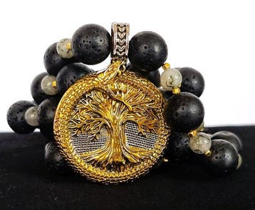 Lava- en labradorietsteen – Yggdrasil & Ouroboros – De