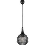 Zwarte Metalen LED Hanglamp Trion Sorana - Rond, E27, Verste, Ophalen of Verzenden, Nieuw