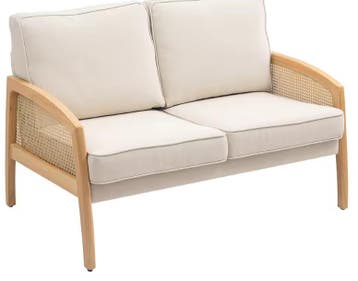 Chenille 2-Zitsbank - Beige Stoffen Bank voor elke Woonkamer, Verzenden, Nieuw