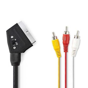 SCART naar composiet kabel | Nedis | 2 meter, Verzenden, Nieuw