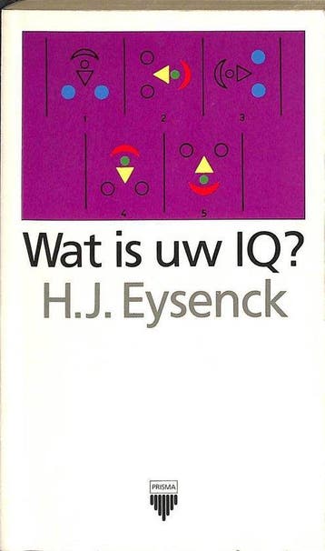 Prisma pocket1063Wat is uw IQ? / Prisma pocket / 1063, Verzenden, Gelezen, Hans Eysenck