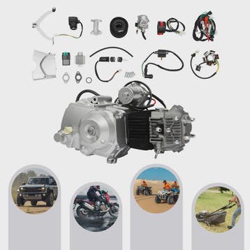 125cc 4-Takt Semi-Automatische Motor met Elektrische Start &, Verzenden, Nieuw