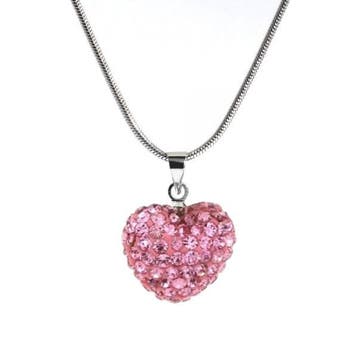 Fako Bijoux - Ketting - Disco Dots - Hart - Roze, Verzenden, Nieuw