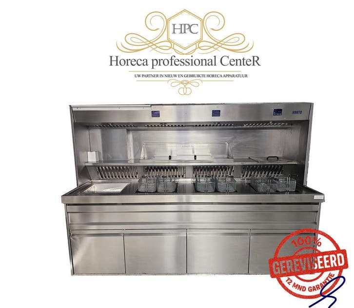 Hakto gereviseerde  Bakwand Friteuse 3x 2 manden + bakplaat, Zakelijke goederen, Horeca | Keukenapparatuur, Ophalen of Verzenden