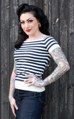 Rumble 59, Striped Sweater The Blue Stripes, Kleding | Dames, Verzenden, Nieuw