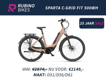SPARTA C-GRID FIT 500WH - 25% KORTING - BOSCH E-BIKE, Ophalen, Nieuw, 50 km per accu of meer, Sparta