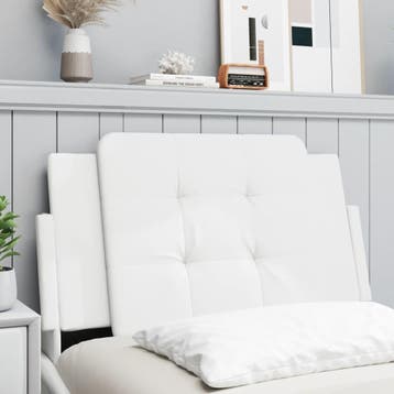 vidaXL Hoofdbordkussen Zadar 80 cm kunstleer wit, Verzenden, Nieuw, Wit, Overige materialen