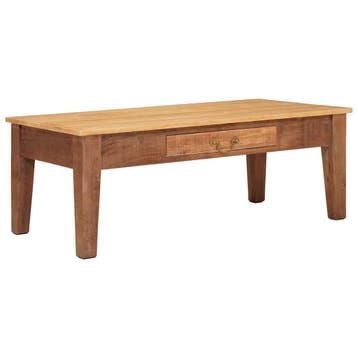 vidaXL Salontafel Bruin 110 x 55 x 40 cm Massief Mango Hout, Huis en Inrichting, Tafels | Salontafels, Verzenden, Vierkant, Nieuw