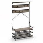 LIVSK 4-in-1 Kapstok met Schoenenrek en Zitbank - 11 Haken -, Verzenden, Nieuw