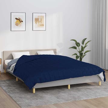 vidaXL Verzwaringsdeken 220x235 cm 11 kg stof blauw, Verzenden, Nieuw, Blauw