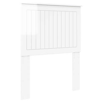 vidaXL Hoofdbord Hoogglans Wit Bewerkt hout, Verzenden, Nieuw, Wit, Hout