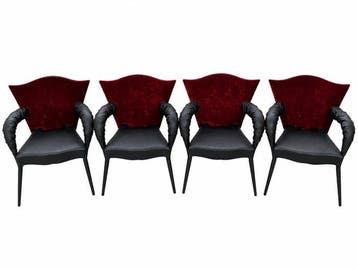scarabas - Borek Sipek - Fauteuil (4) - André T. - Fluweel,, Antiek en Kunst