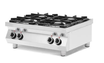 Gasfornuis Kitchen Line 4 Pits | Tafelmodel | Hendi | 19kw |, Ophalen of Verzenden, Nieuw in verpakking