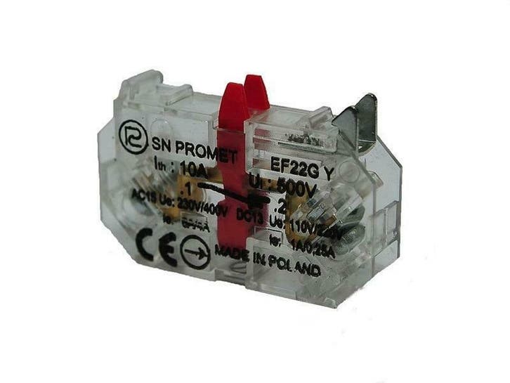 NC contactelement - 22mm - Voor noodstop schakelaars, Doe-het-zelf en Verbouw, Elektra en Kabels, Schakelaar, Nieuw, Ophalen of Verzenden