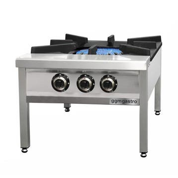 GGM Gastro | Hokker gas - 700x800x500mm - 31,0 kW - 4 pits |, Verzenden, Nieuw, Inbouw