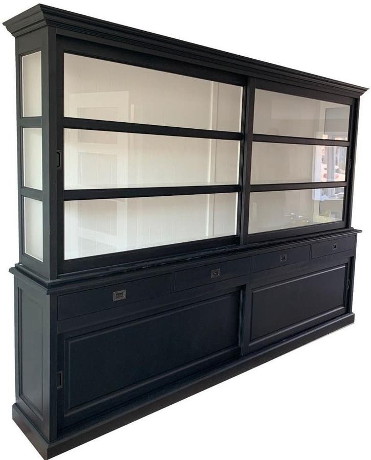 Buffetkast zwart Ruurlo 300cm, Huis en Inrichting, Kasten | Buffetkasten, Ophalen of Verzenden