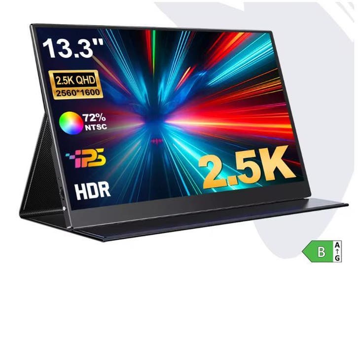 13.3 Inch Portable Monitor 2.5K IPS USB-C HDMI Gaming, Computers en Software, Monitoren, Nieuw, Verzenden