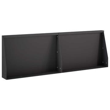 vidaXL Keerwand 2 st 60 x 12 x 40 cm Staal Zwart, Verzenden, Nieuw
