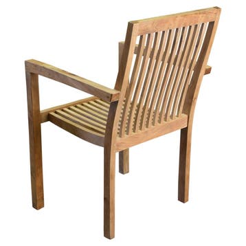 Montana dining tuinstoel teak set van 4, Tuin en Terras, Ophalen of Verzenden, Nieuw, Teakhout