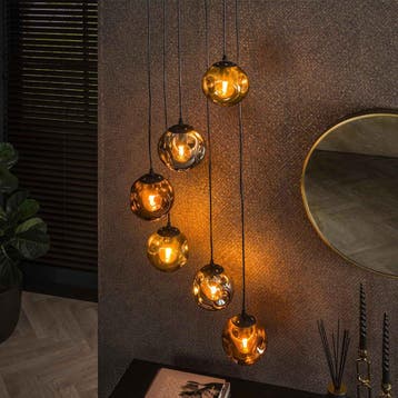 *WOONWINKEL* Hanglamp Met Glasbollen, Huis en Inrichting, Lampen | Hanglampen, Verzenden, Nieuw
