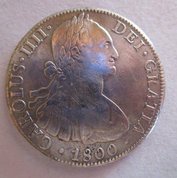 Spanje. Carlos IV. 8 Reales acuñados en la ceca de Mexico el
