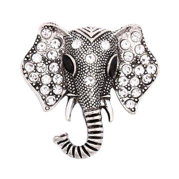 Fako Bijoux - Click Button - Olifant Strass - Wit, Sieraden, Tassen en Uiterlijk, Armbanden, Verzenden, Nieuw