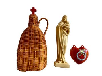 Set van 3 vintage religieuze en folklore objecten (3) -, Antiek en Kunst