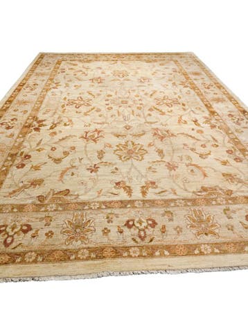 Groot Perzich tapijt Ziegler 411x300 wollen vloerkleed, Wit, 200 cm of meer, Ophalen of Verzenden, Zo goed als nieuw