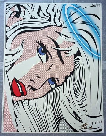 Tushikuni - XL ANGEL PIN-UP - Roy Lichtenstein vs Kuni
