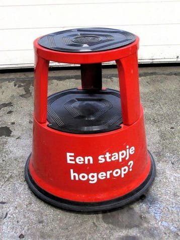 Winkelkruk, Opstapkruk, verrijdbaar