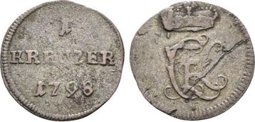 1 Kreuzer 1798 Loewenstein Wertheim: Dominik Konstantin,..., Postzegels en Munten, Verzenden