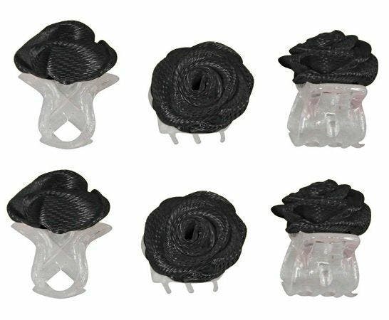 Haarspeld Haarklemmen 1cm – Roosjes – Zwart – Set van 6, Sieraden, Tassen en Uiterlijk, Uiterlijk | Haarverzorging