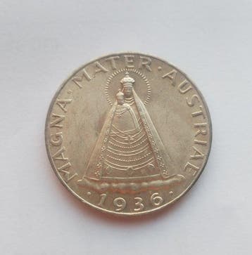Oostenrijk. 5 Schilling 1936 / Magna Mater (Zonder