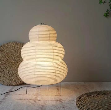 Japanse Akari Vloerlamp E27 – Authentieke Rijstpapierlamp, Verzenden, Nieuw, Overige materialen, Minder dan 100 cm