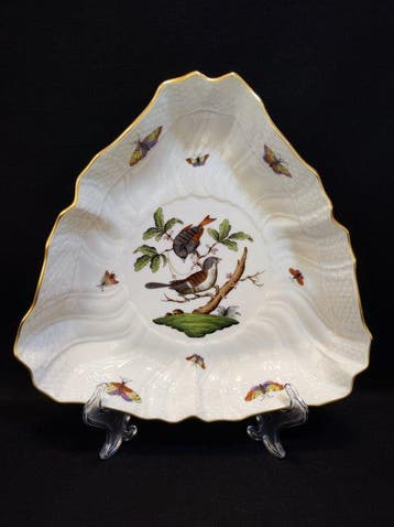 Herend - Schotel - 1191/RO dreieckige Beilagenschale B/T/H