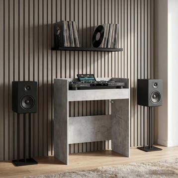 vidaXL DJ Tafel Betongrijs 102 x 45 x 102 cm Bewerkt hout, Muziek en Instrumenten, Verzenden, Nieuw