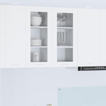 vidaXL Hangkast met opslag 2 pcs Wit 40 x 31 x 80 cm Bewerkt, Verzenden, Nieuw, Wit