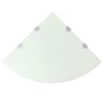 vidaXL Hoekschappen 2 st met chromen dragers 45x45 cm glas, Verzenden, Nieuw