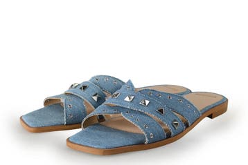 Manfield Slippers in maat 38 Blauw, Slippers, Zo goed als nieuw, Manfield, Verzenden
