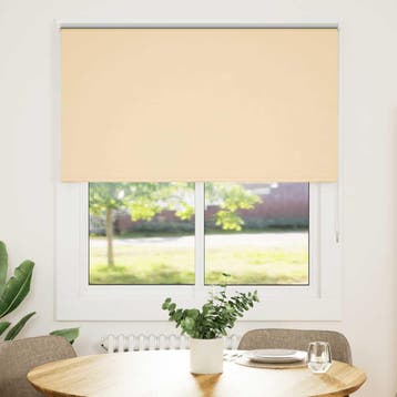vidaXL Rolgordijn verduisterend 130x130 cm stofbreedte 126,6, Verzenden, Nieuw, Beige