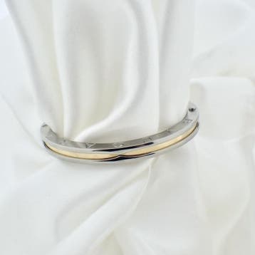 BVLGARI Staal met gouden damesarmband; Model B.ZERO 1, Ophalen of Verzenden, Gebruikt, Overige kleuren, Goud
